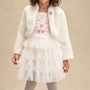 Gymboree White Faux Fur Bolero